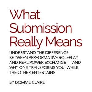 What Submission Really Means