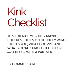 Kink Checklist
