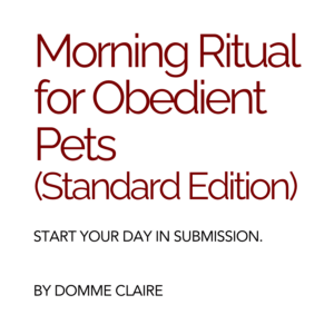 Morning Ritual for Obedient Pets (Standard Edition)