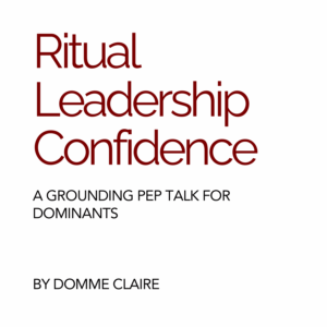 Ritual Leadership Confidence